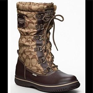 Coach Shaine Sherpa-Lined Winter Boots Size:6.5
